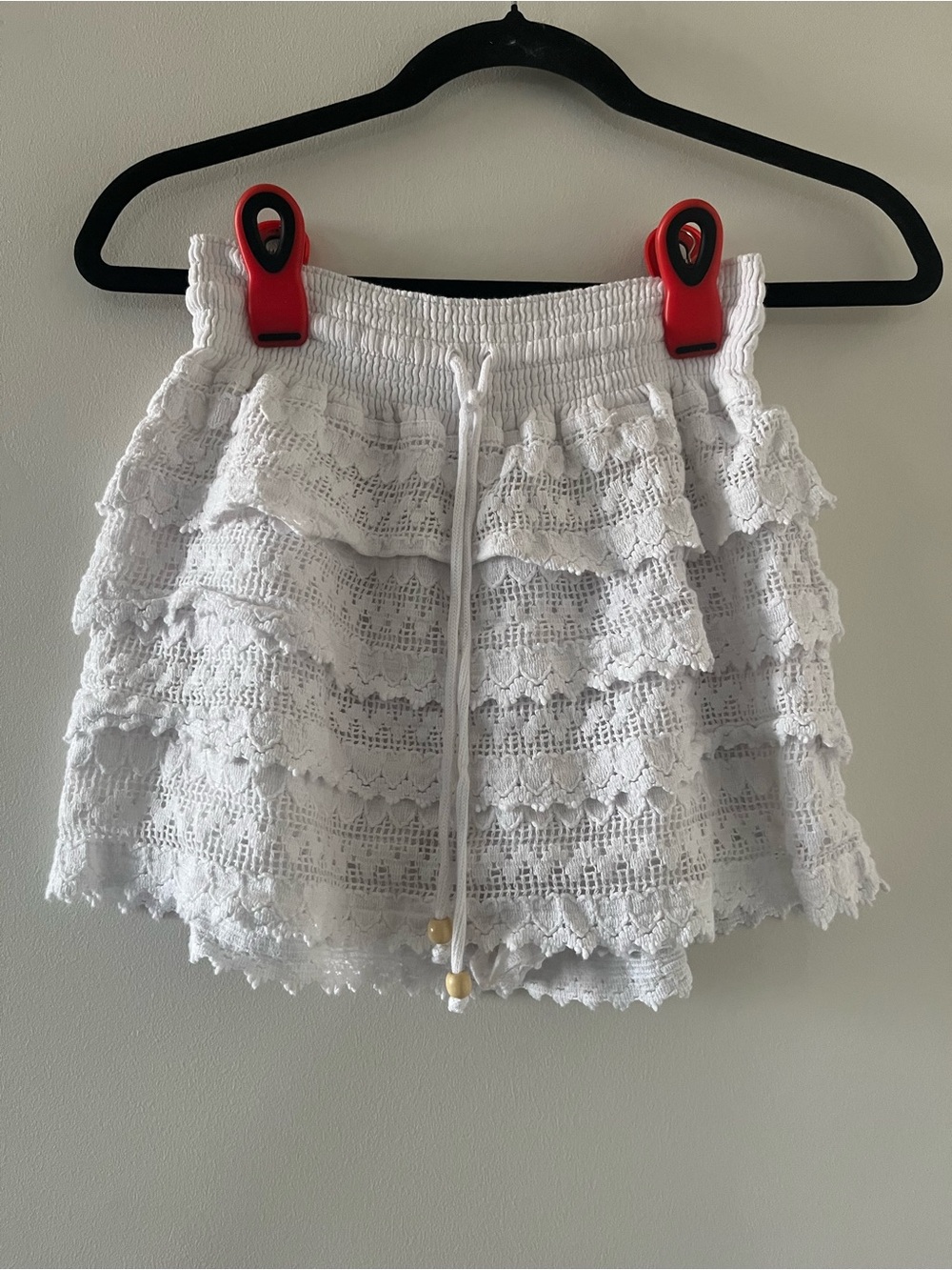 Altar'd State Swim White Crochet Lace Mini Skirt Girls XL Beach Summer Resort